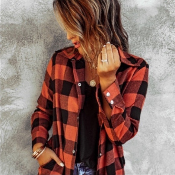 LAST ONE Buffalo Plaid Shacket - Picture 4 of 7